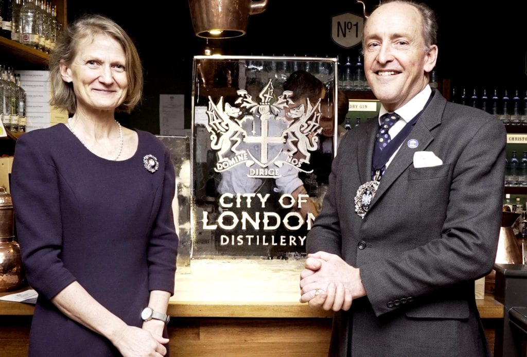 The Rt Hon The Lord Mayor Alderman Charles Bowman and his wife Lindy at City of London Distillery