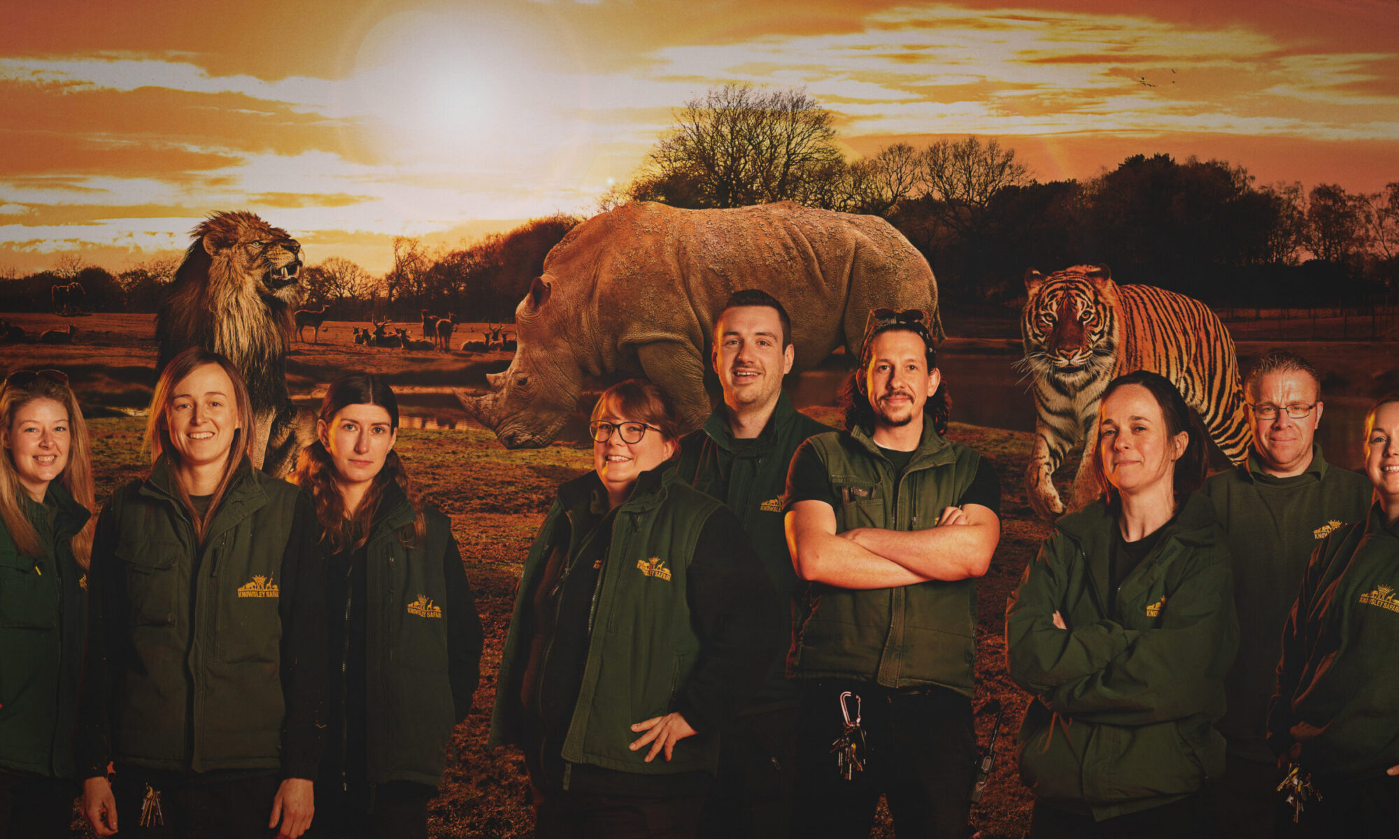 photo Knowsley Safari Park staff for Channel 4 series